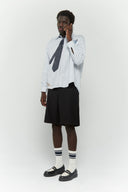 Detachable Sleeves Tie Shirt