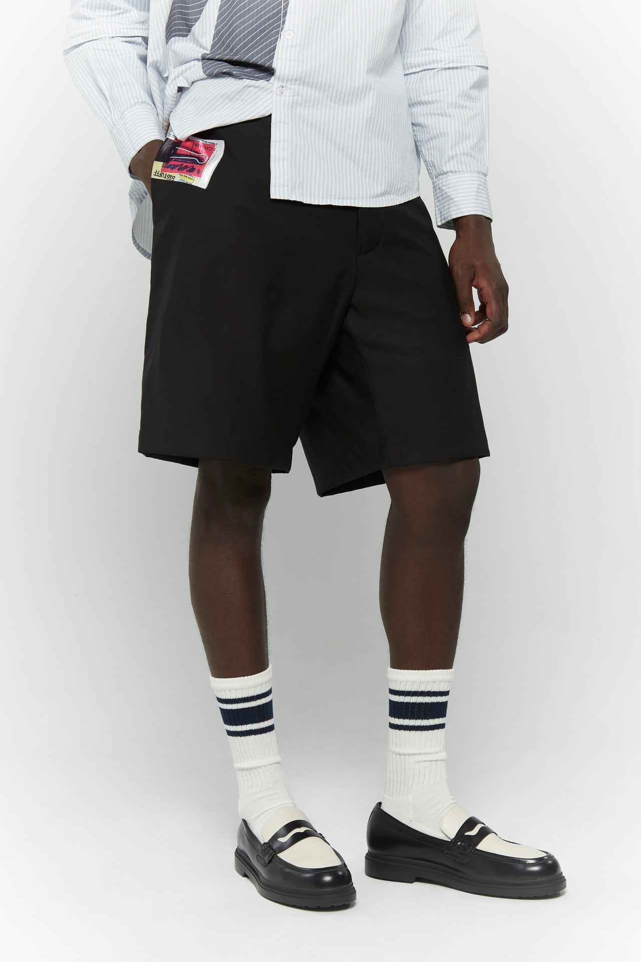Button Twill Shorts