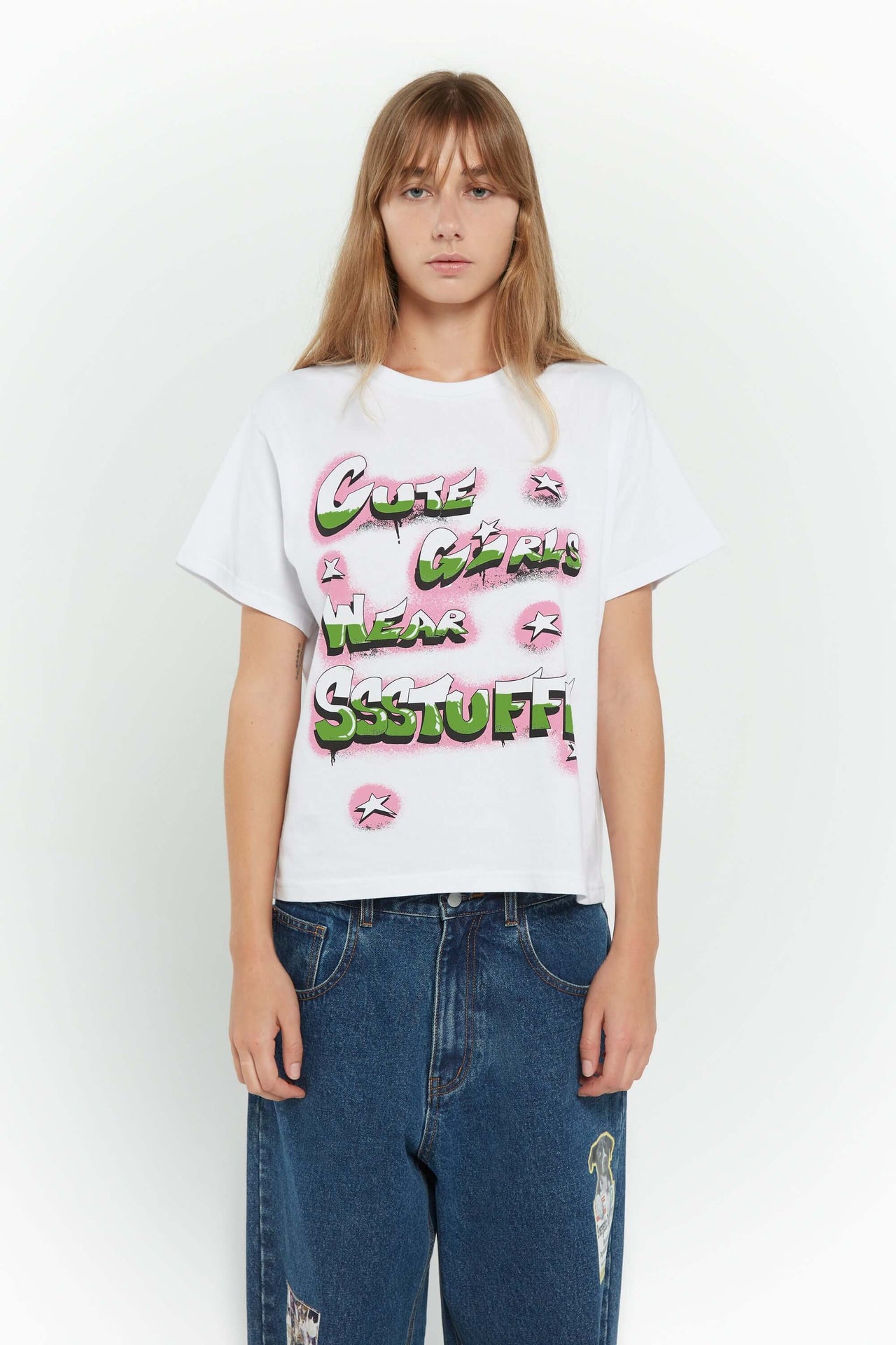 Cute Girls Cropped Tee