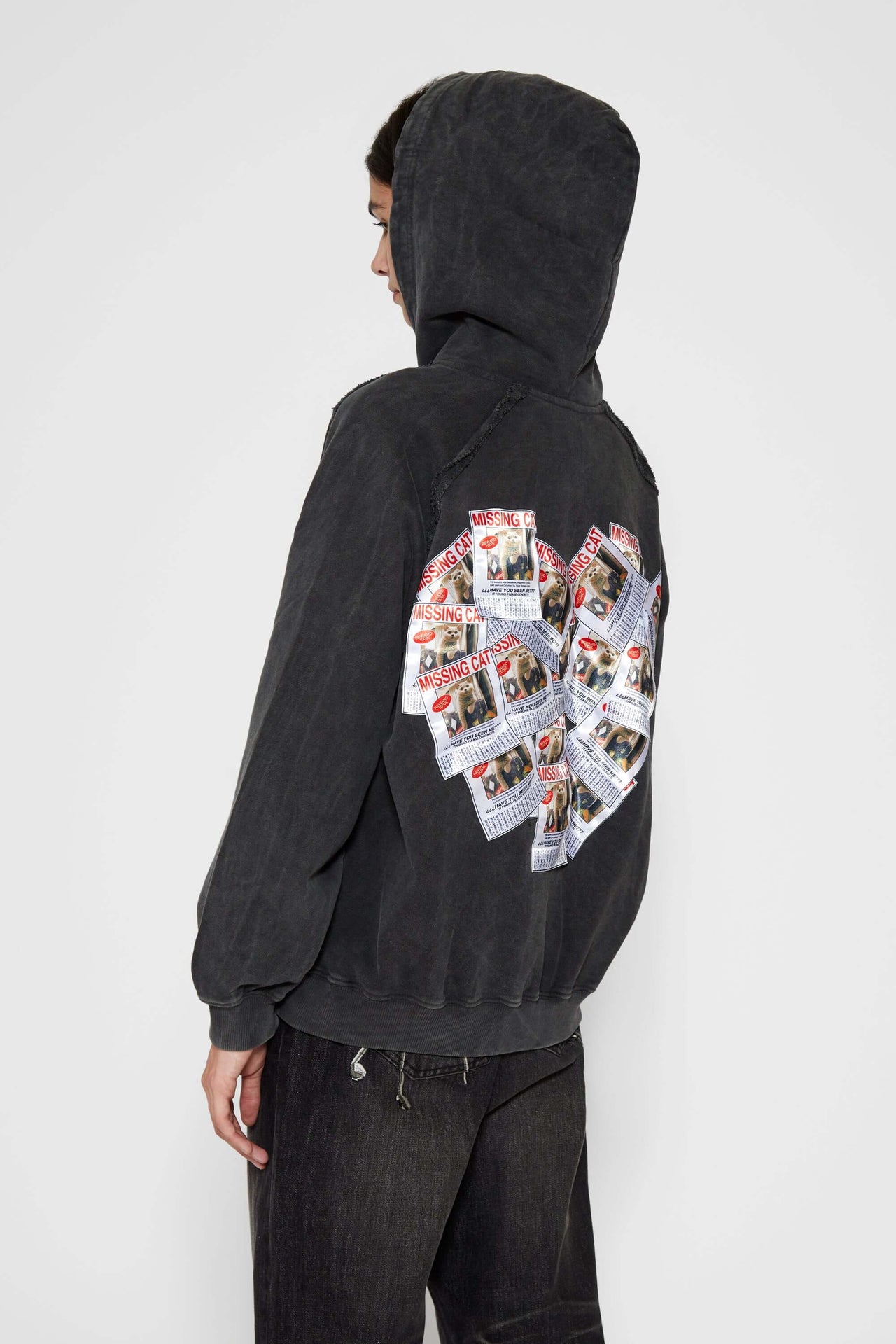 Raglan LED Missing Cat Zip-Up
