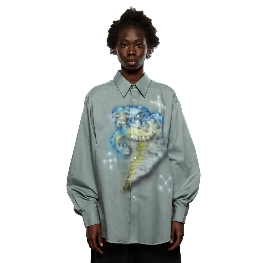 Airbrushed Shirt Green LSF05