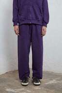 Purple sweatpants with mini logo detail and drawstring waist