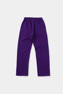 Purple sweatpants with mini logo detail and drawstring waist