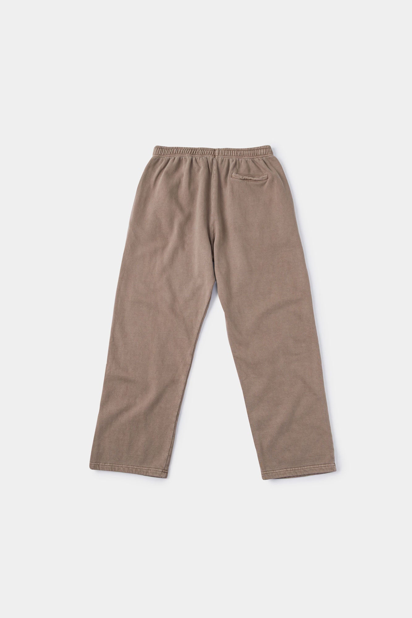 Taupe sweatpants with mini logo detail and drawstring waist