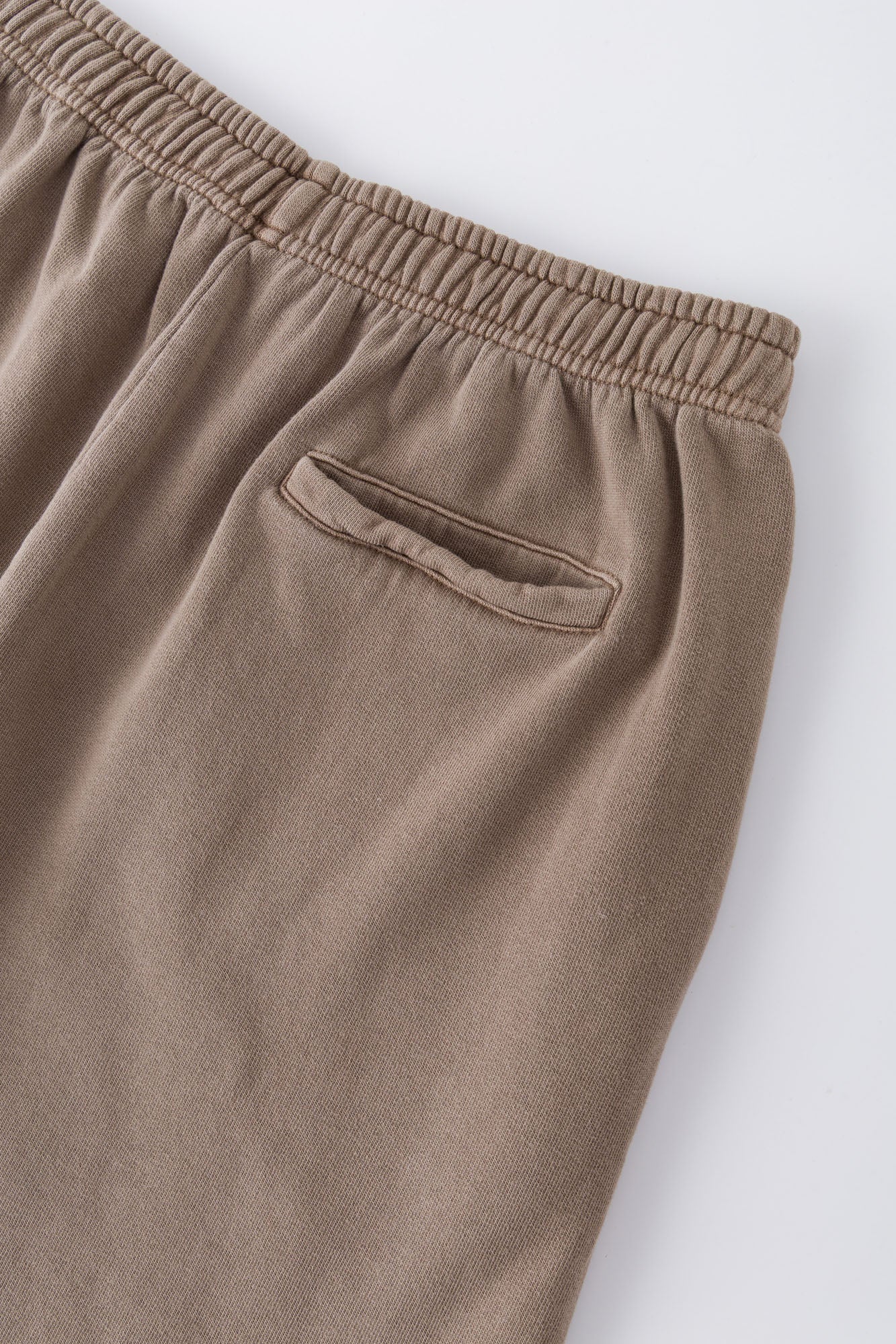 Taupe sweatpants with mini logo detail and drawstring waist