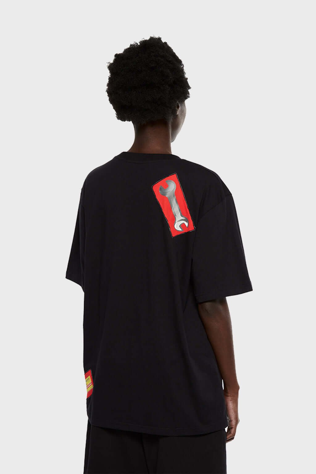Black t-shirt with Operation game graphic and cuttable stitched zones