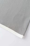 Two-tone white and grey t-shirt with 3D lenticular PVC portable stereo graphic on chest