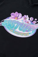 Black hoodie with retro car air freshener design and scratch-and-sniff lavender scent