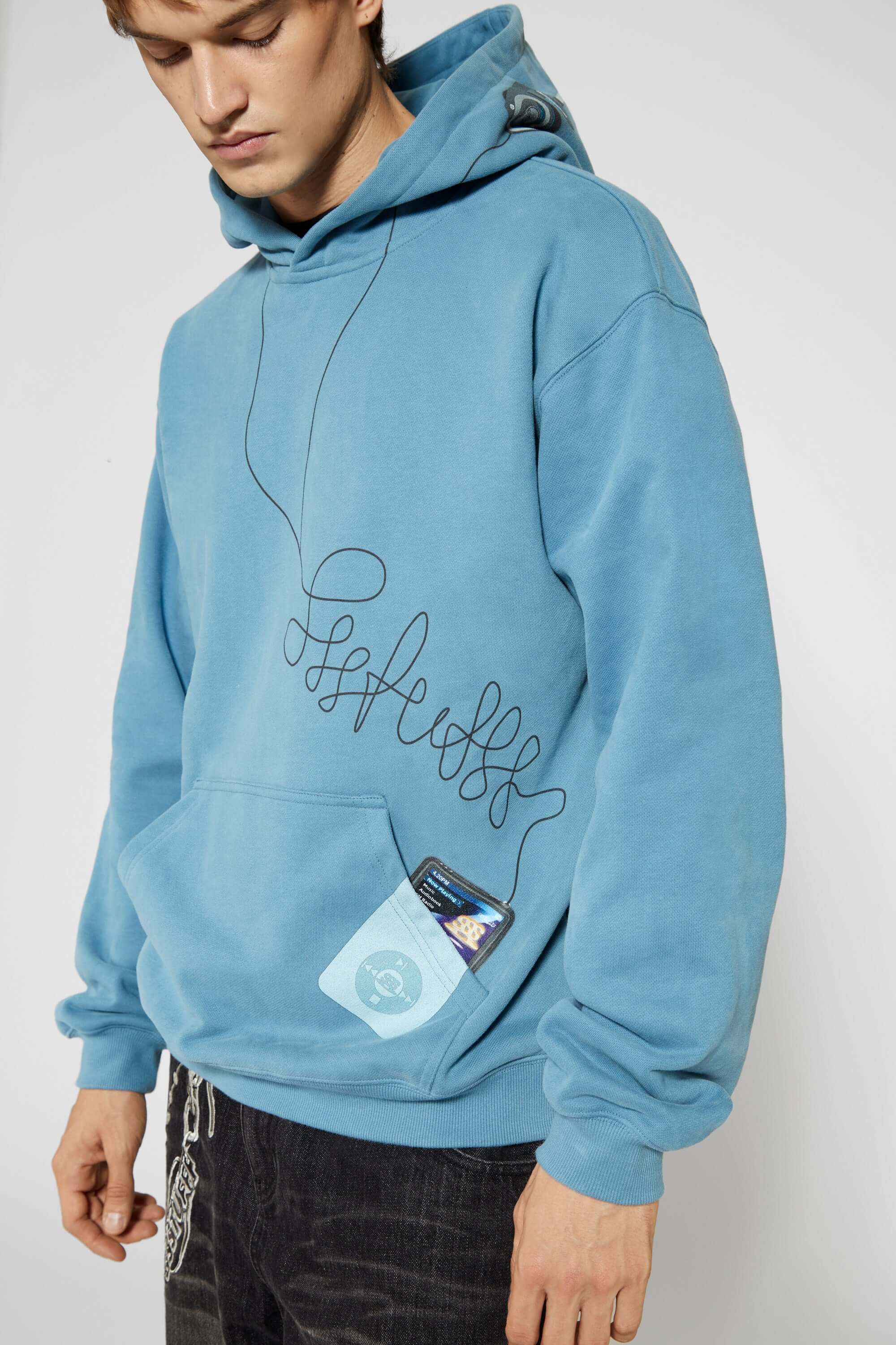 Classic Headphone Hoodie | MP3 Player & Headphone Print French