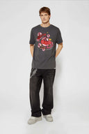 Grey t-shirt with fizzy cherry soda graphic and scratch-and-sniff cherry scent