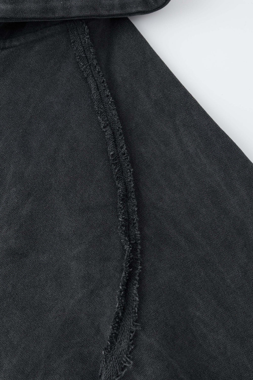 Vintage black zip-up hoodie with LED-lit TPU cat logo on chest and hand-sewn missing cat patches on back