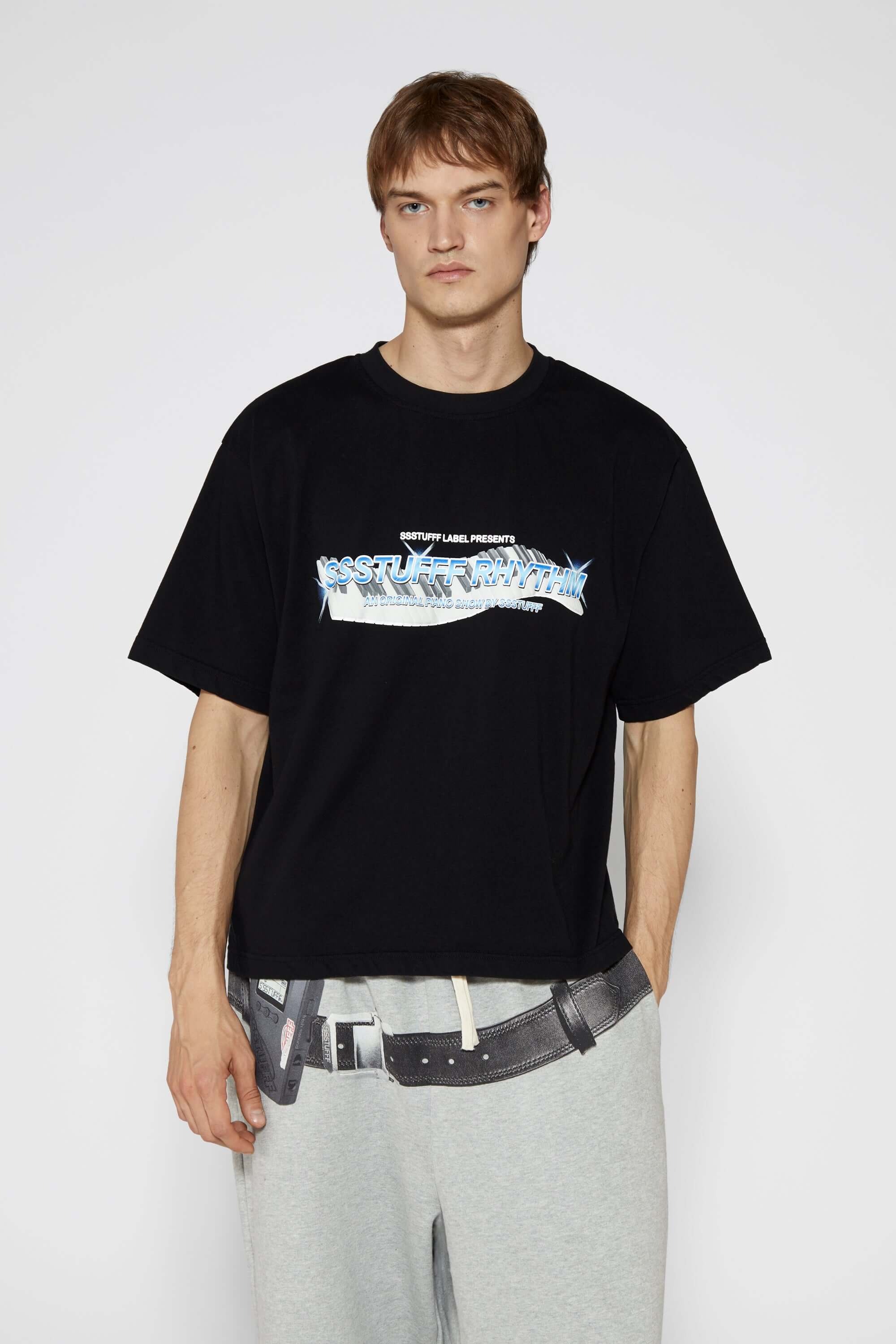 Puff Piano Tee | 3D Piano Keys Print Music T-Shirt – SSSTUFFF