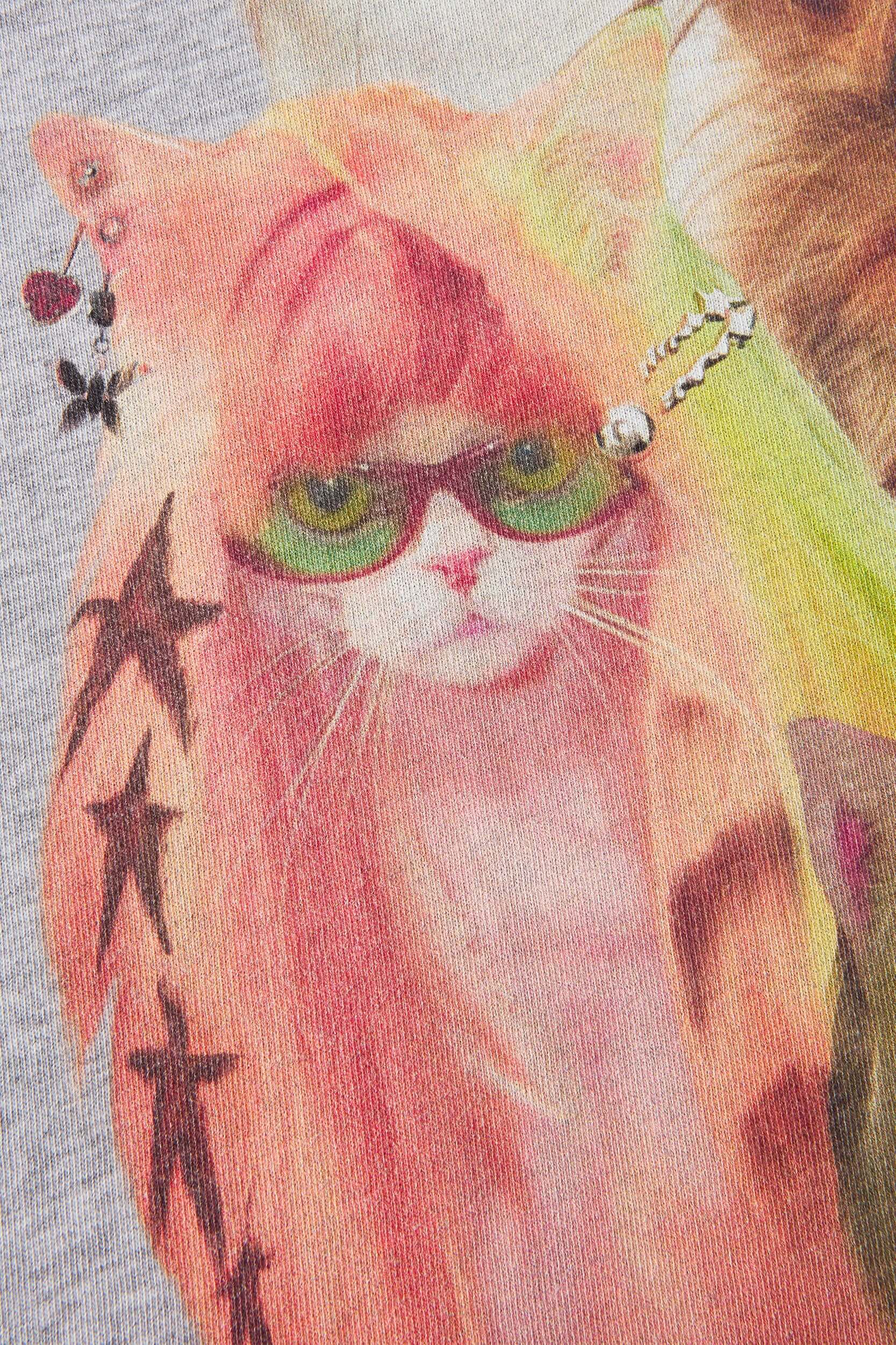 Punk Cats Tee | Oversized Punk Cat Graphic T-Shirt – SSSTUFFF