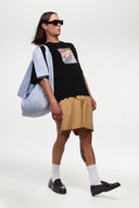 Black t-shirt with a coupon 10% discount graphic 