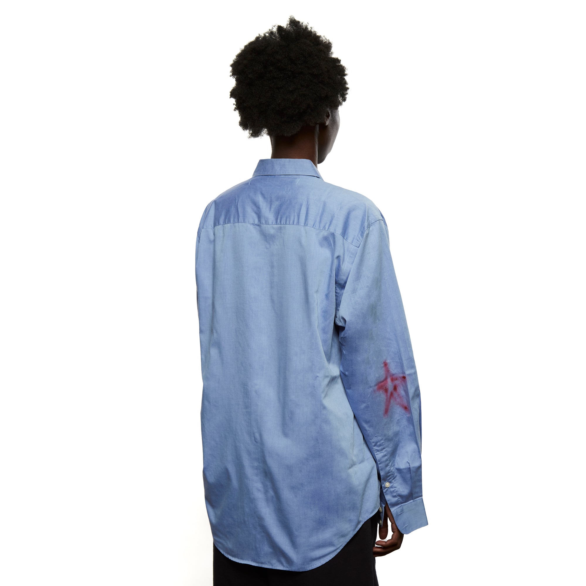 Airbrushed Shirt Blue LSF11