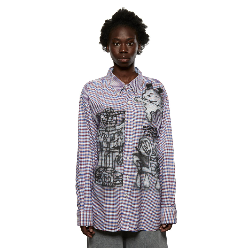 Airbrushed Shirt Blue LSF17