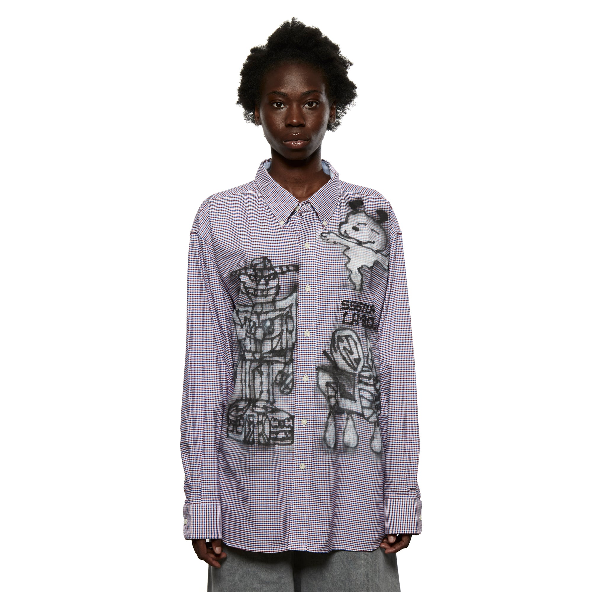 Airbrushed Shirt Blue LSF17