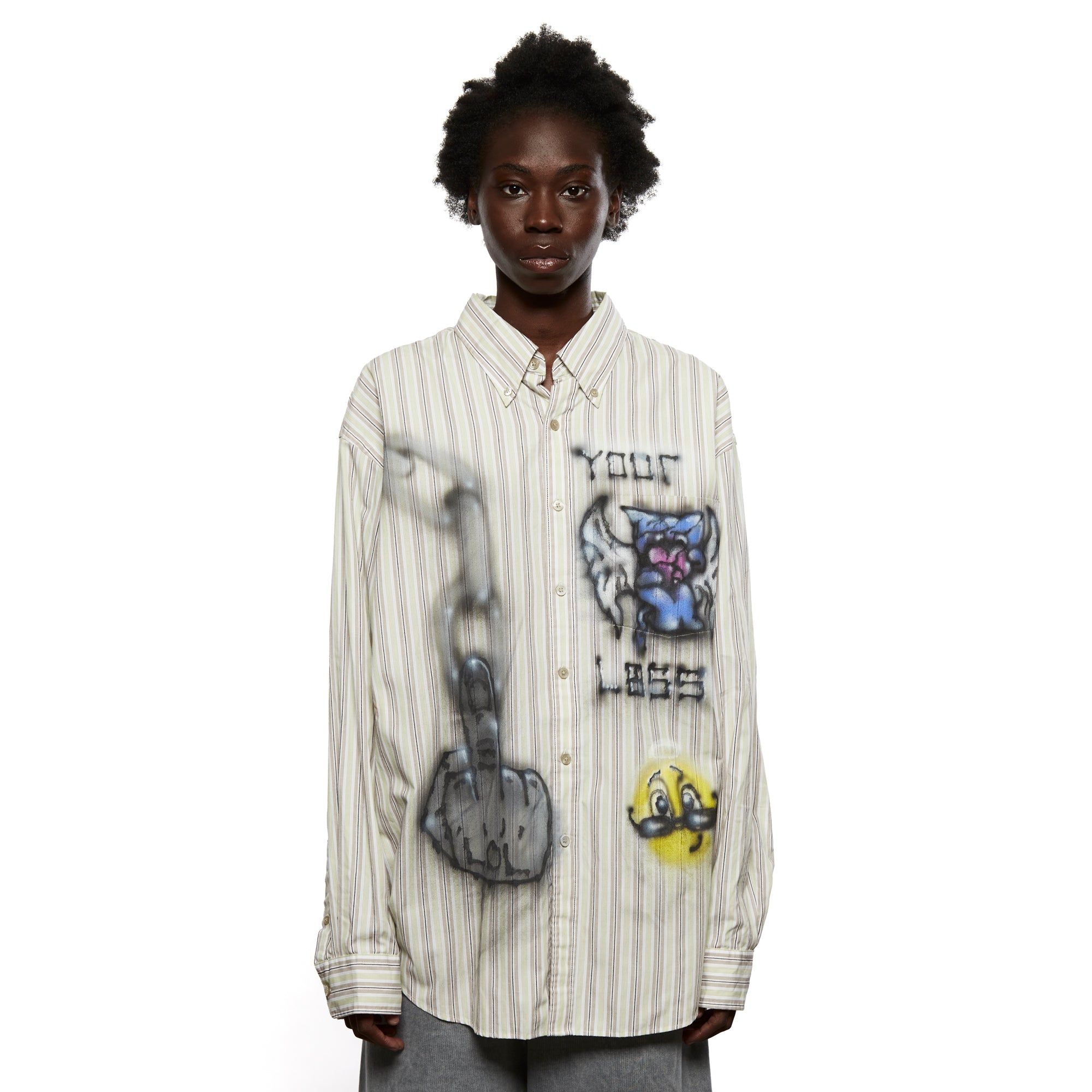 Airbrushed Shirt Grey LSF15