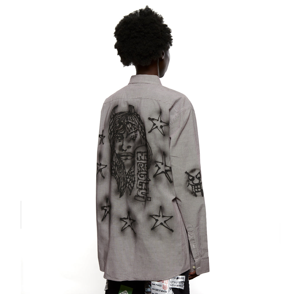 Airbrushed Shirt Grey LSF16