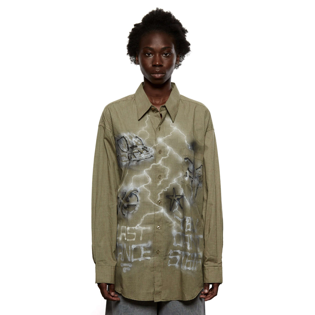 Airbrushed Shirt Brown LSF25