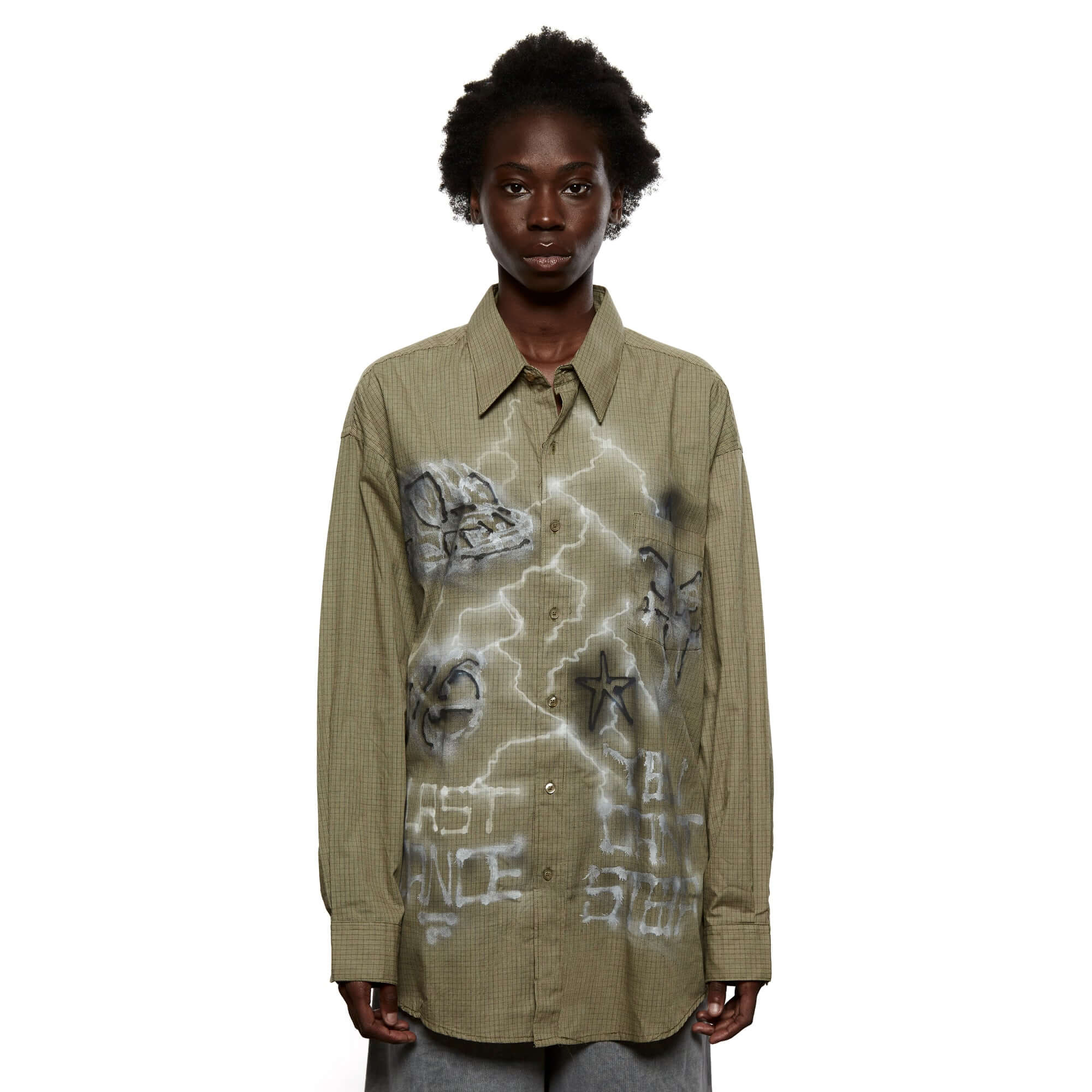 Airbrushed Shirt Brown LSF25