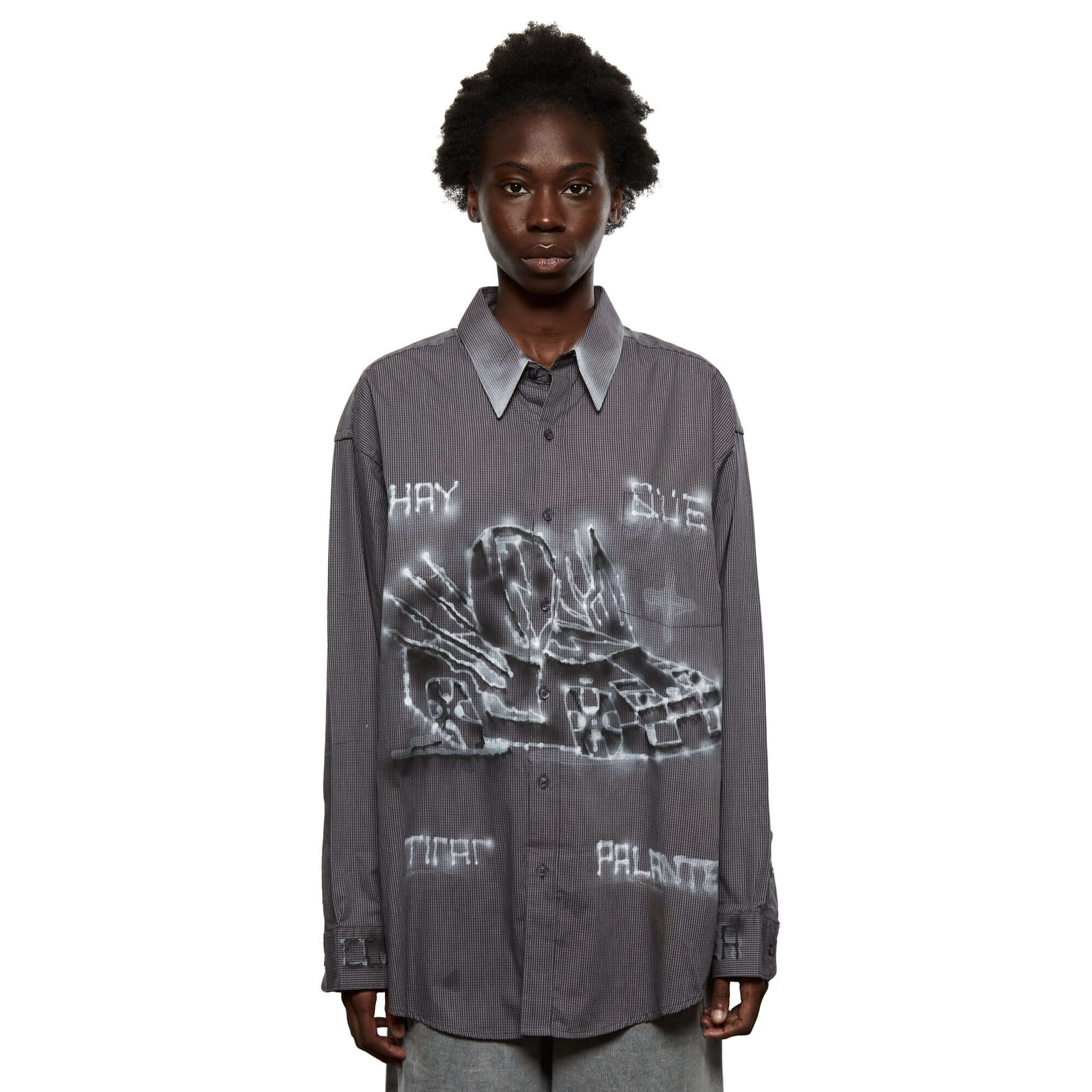 Airbrushed Shirt Grey LSF28