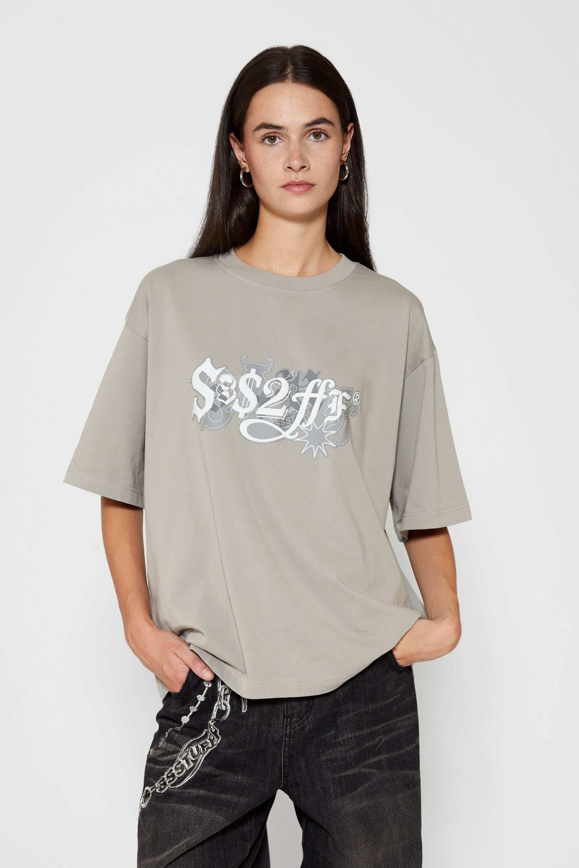 SSS2FFF Toro Tee beige cotton t-shirt with bull graphic