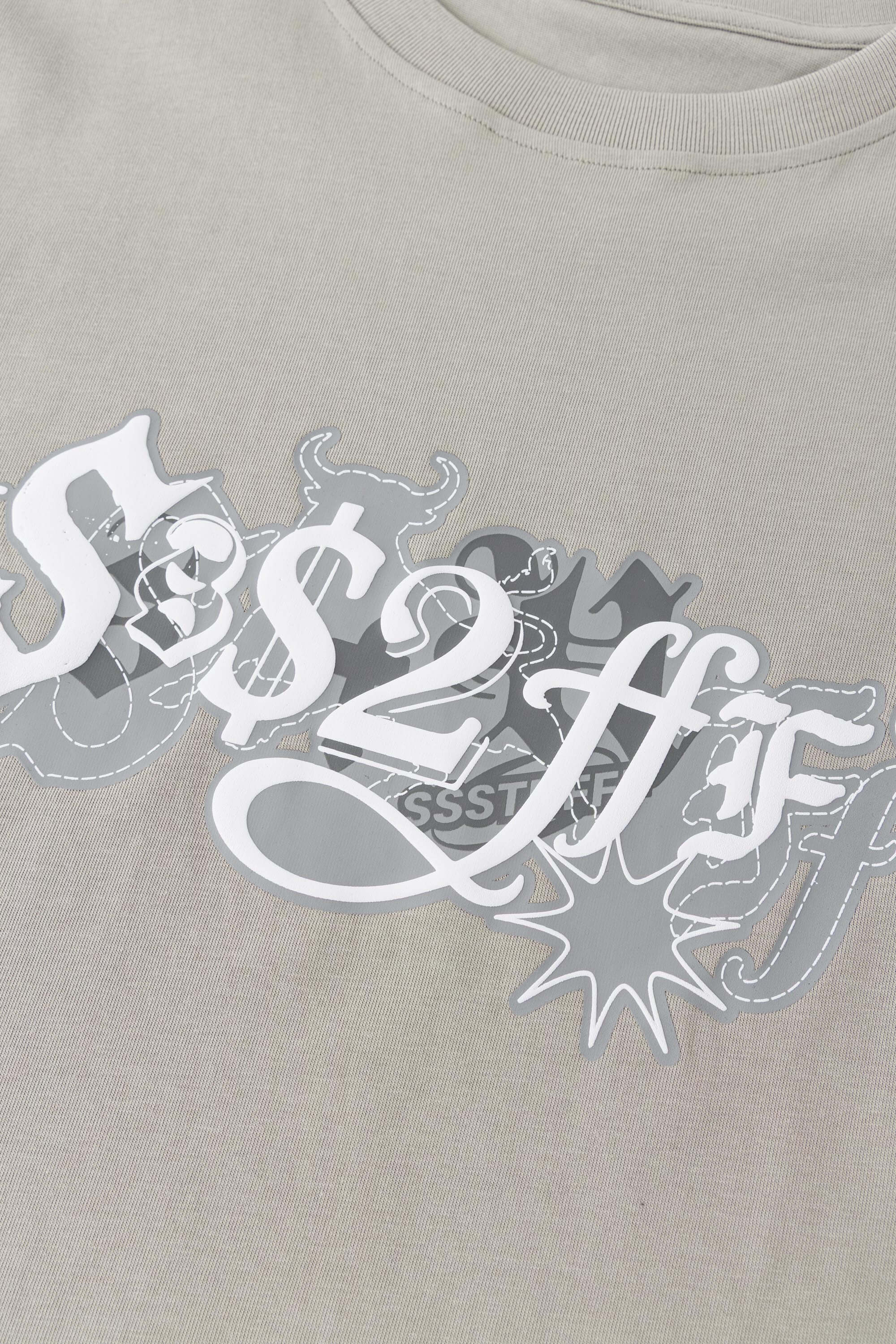 SSS2FFF Toro Tee beige cotton t-shirt with bull graphic