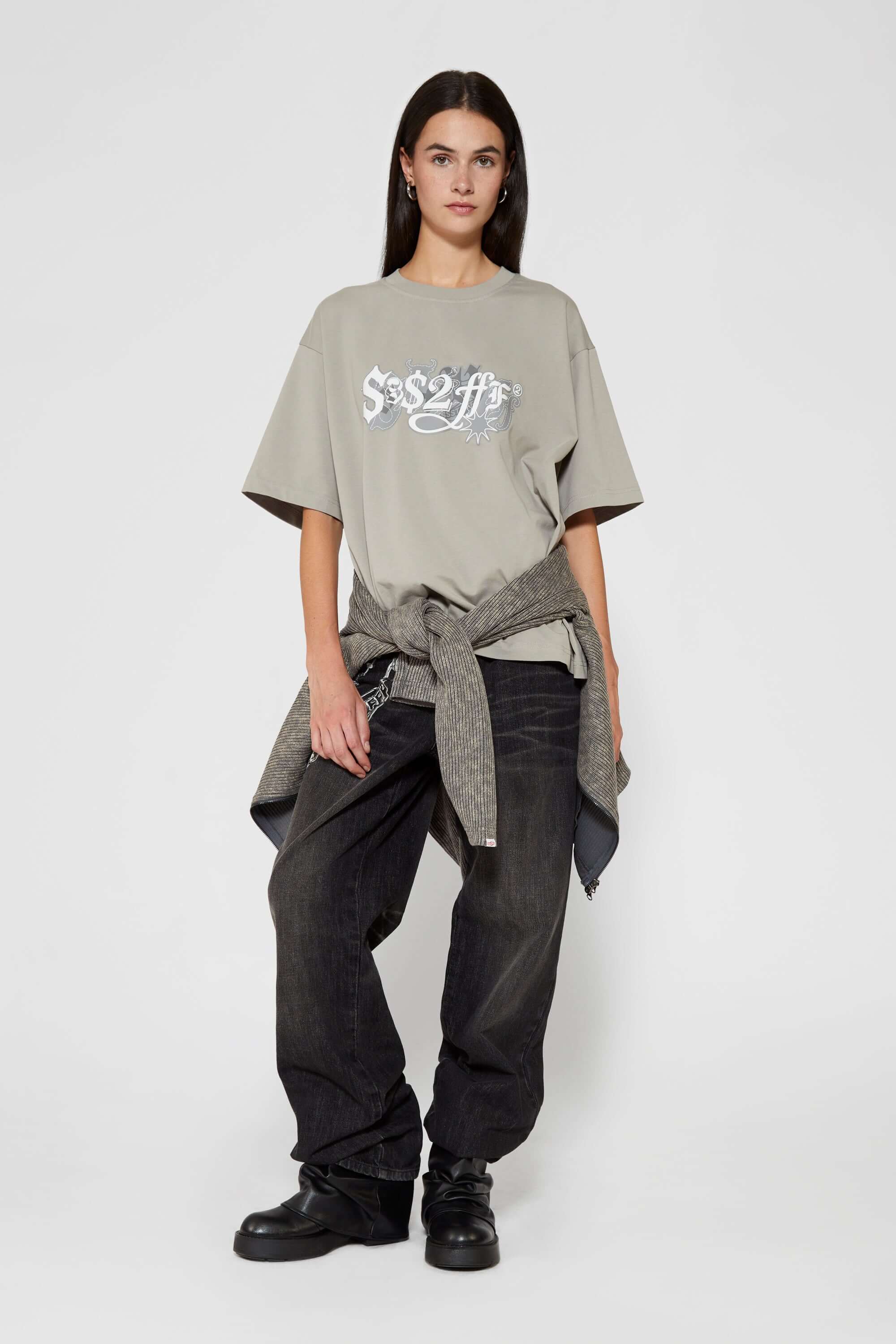 SSS2FFF Toro Tee beige cotton t-shirt with bull graphic and letters