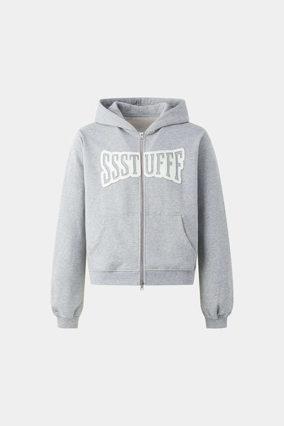 UV Embroidery Zip Up | UV-Reactive French Terry Hoodie with Two