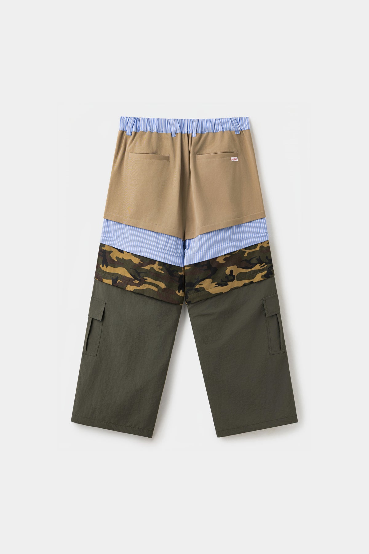 Back view of the 5 in 1 Layered Pants, showing every layer stacked from waist to hem.