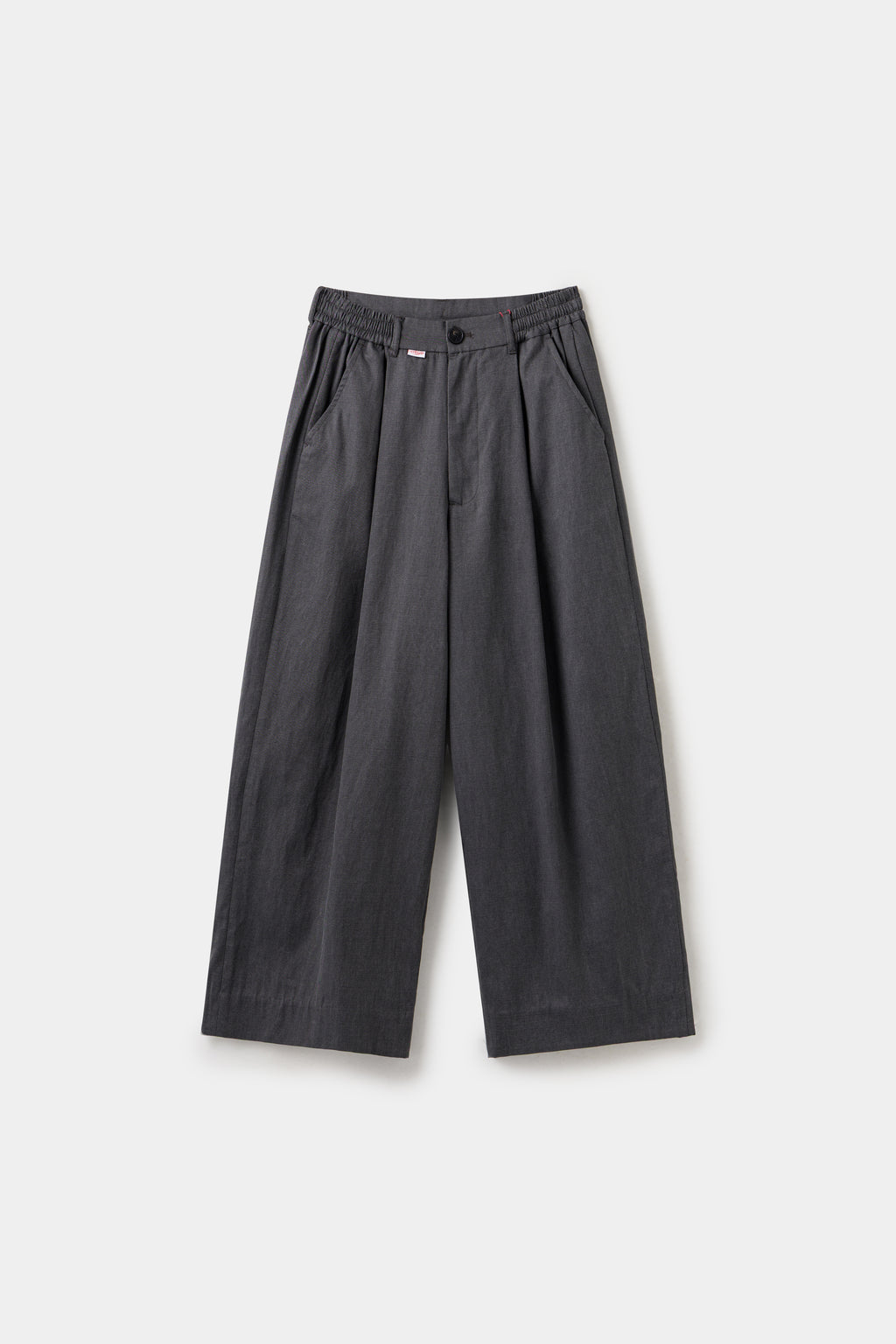 Dress Pants in black, cut as an oversized pleated wide leg trouser.