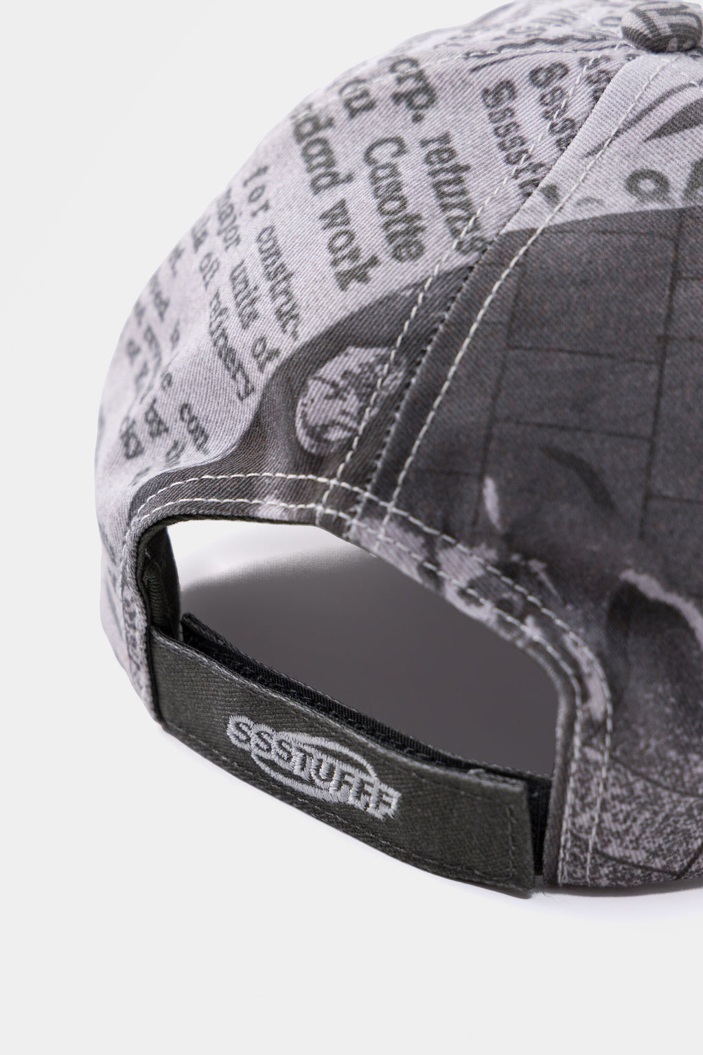 Close-up of the adjustable back strap with its SSSTUFFF webbing.