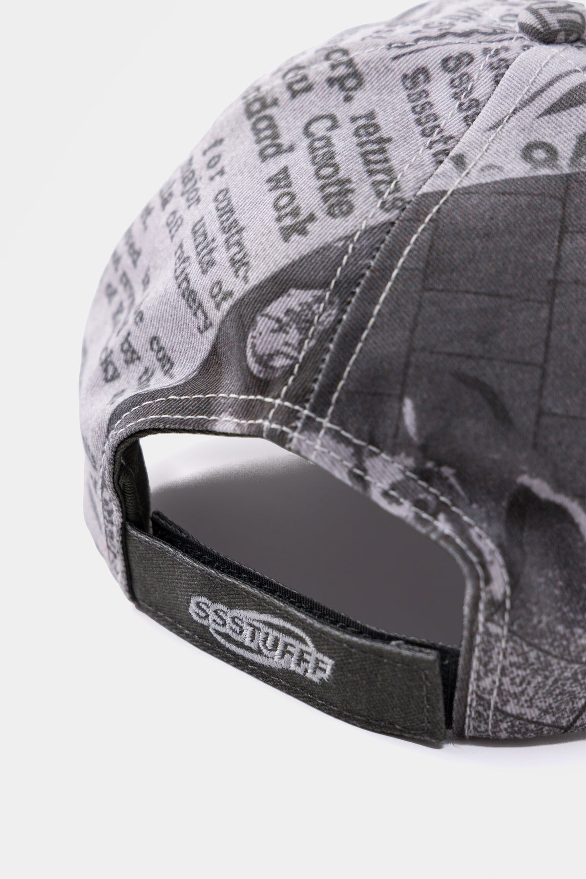 Close-up of the adjustable back strap with its SSSTUFFF webbing.