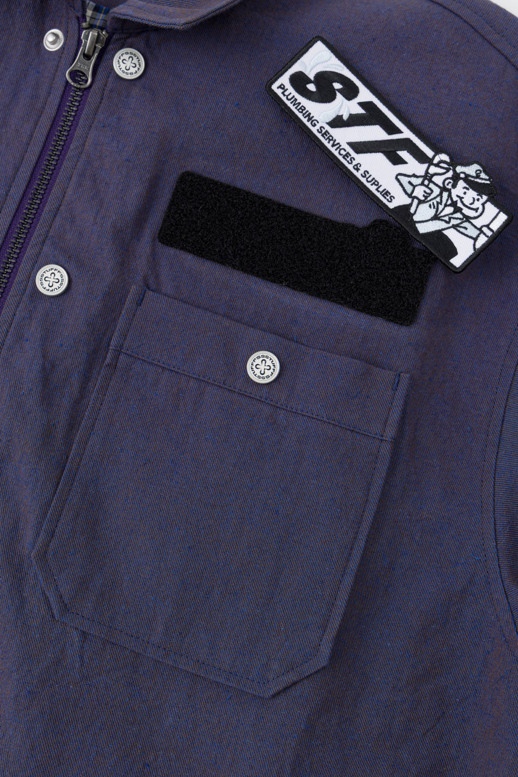 Detail of the velcro strip where the STF patch attaches.