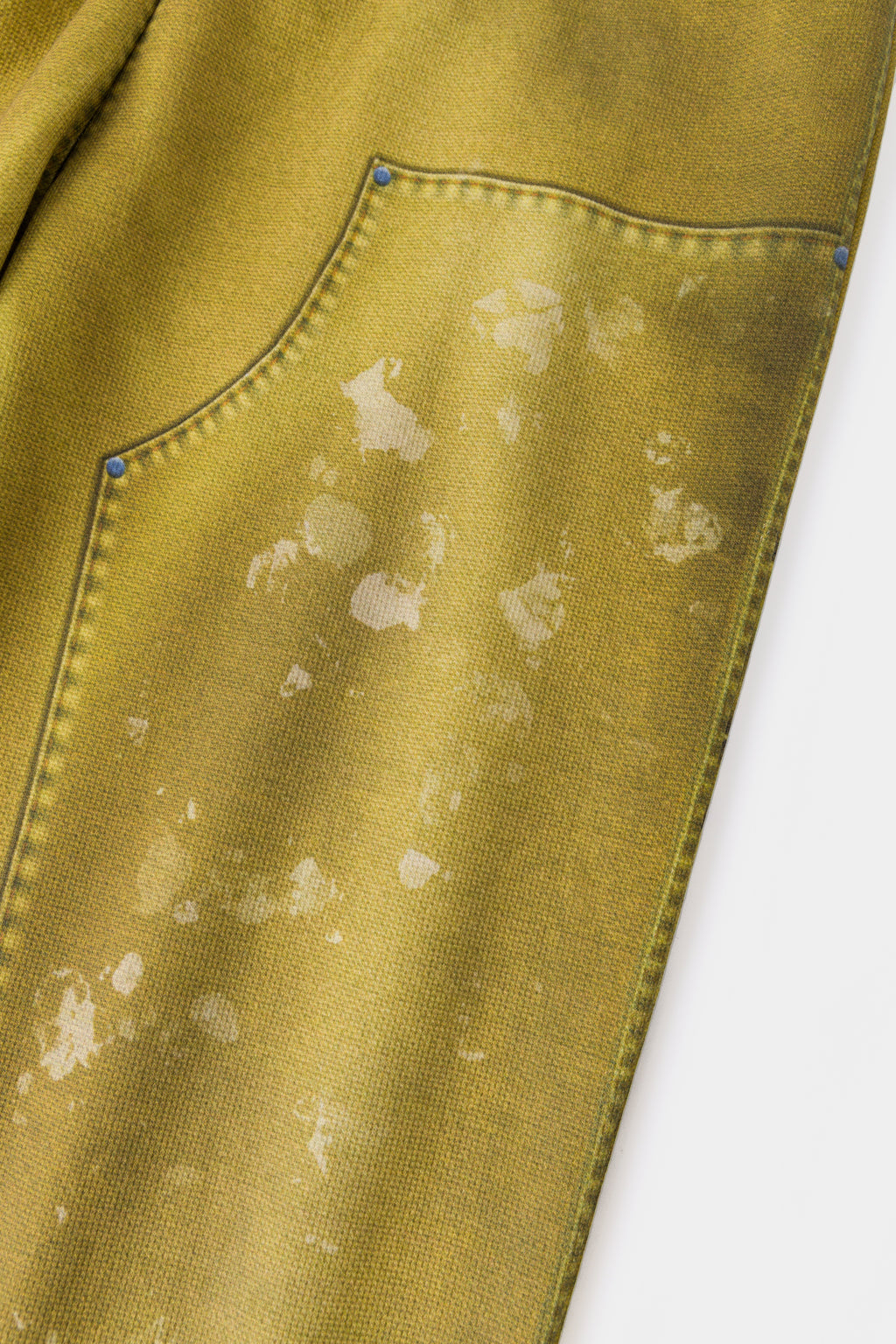 Detail of the digitally printed paint splatter running down the leg.
