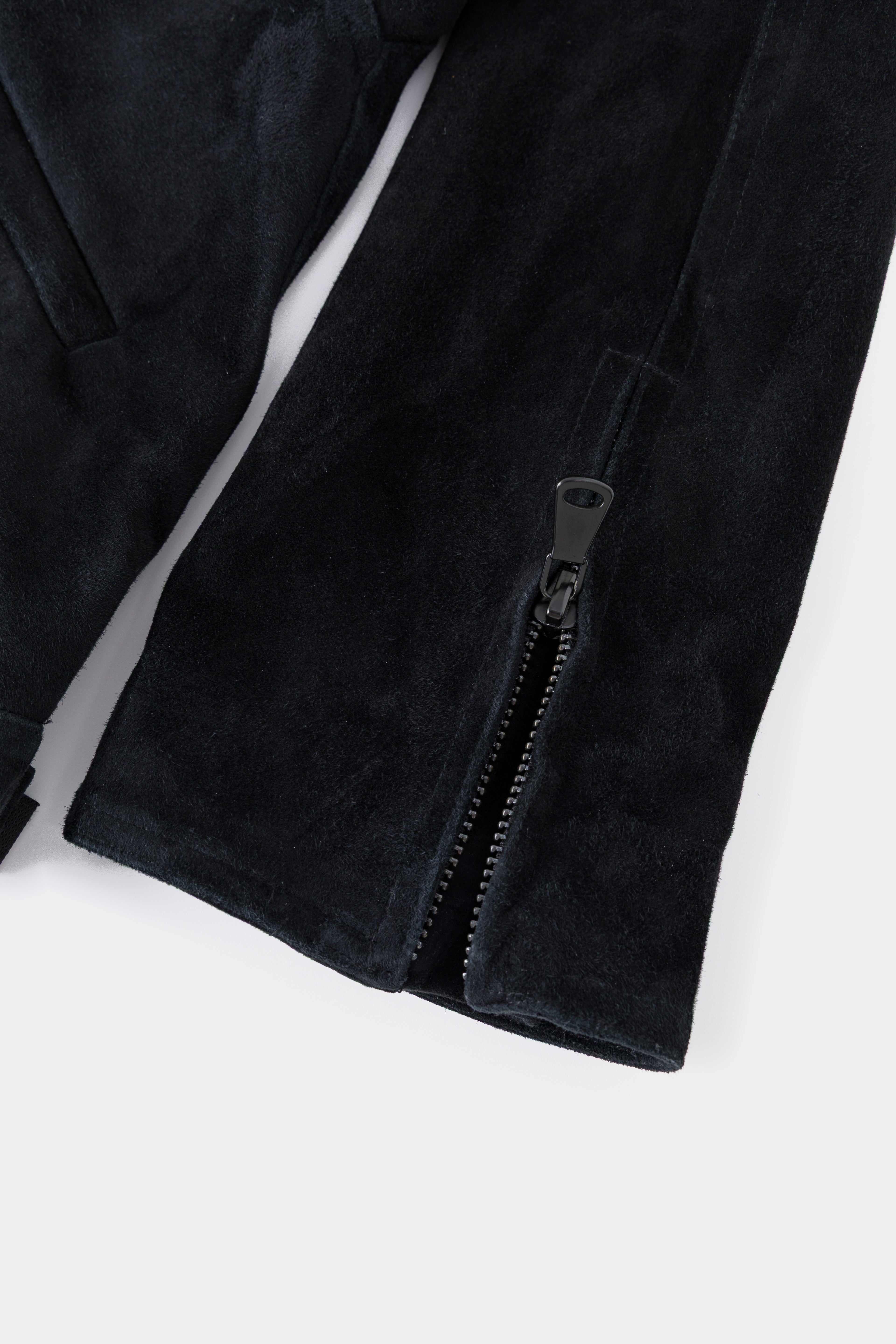 Close-up of the zipped cuff at the sleeve.
