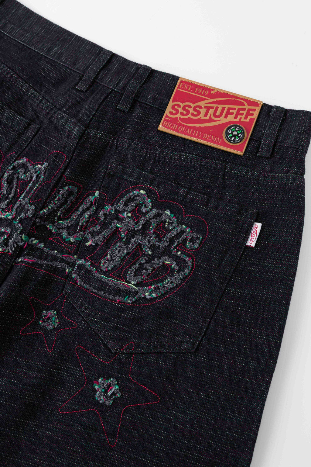 Starfff Embroidery Denim Shorts