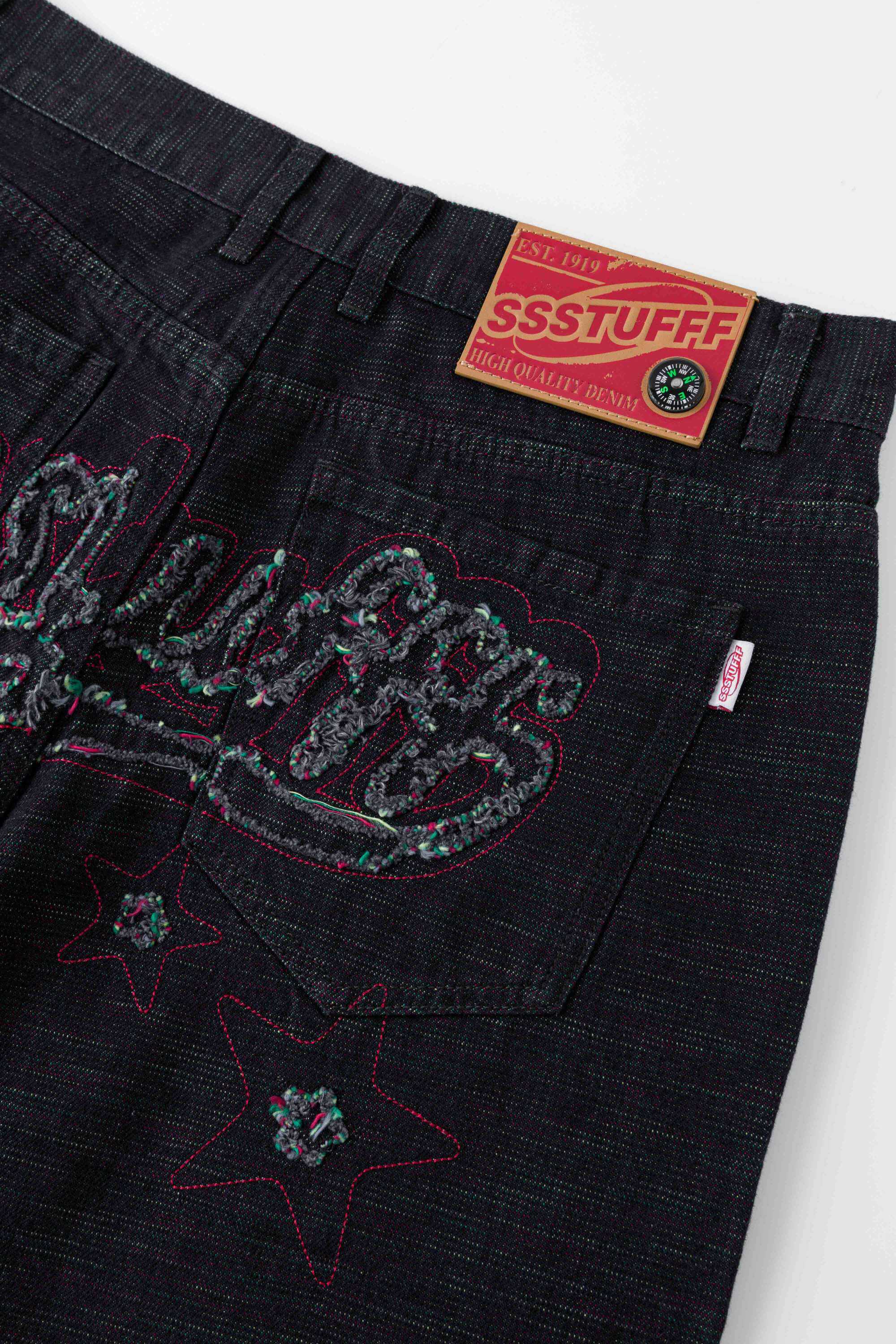 Starfff Embroidery Denim Shorts