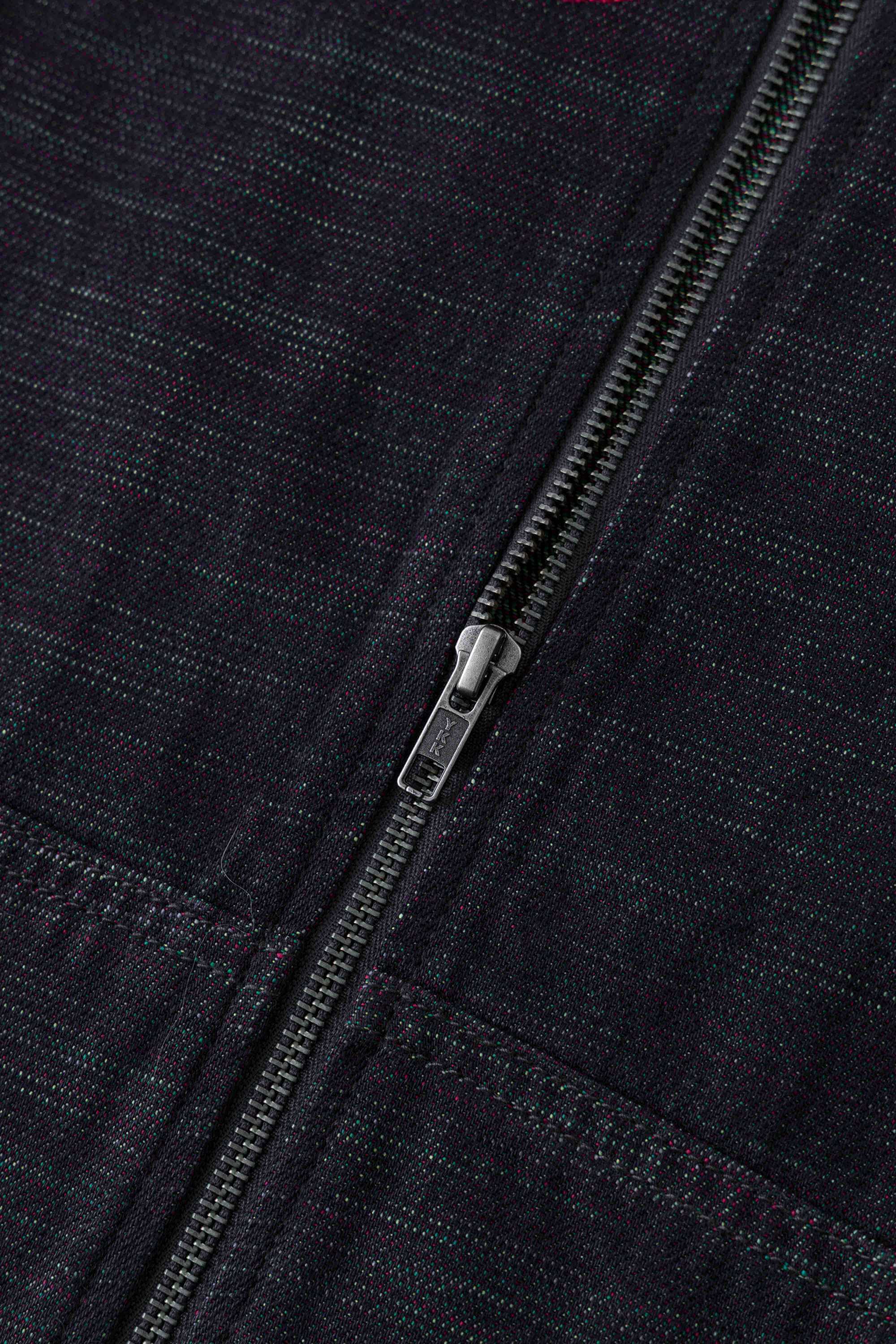 Starfff Embroidery Denim Zip Up Jacket