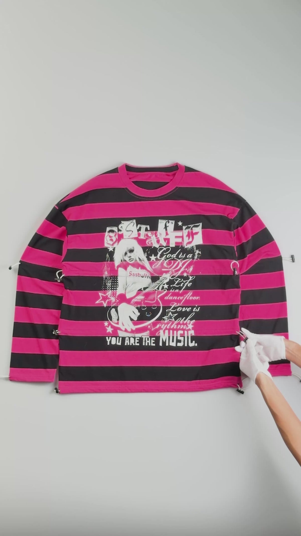 Adjustable Rock Striped L/S Tee